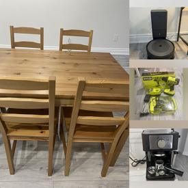 MaxSold Auction: This online auction features power tools, exercise equipment, air purifier, bed frames, desks & chairs, gaming chair, vanity, metal wall art, humidifier, display shelf, plant pots, small kitchen appliances, dining table & chairs, and more!