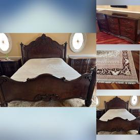 MaxSold Auction: This online auction features dining table & chairs, armoires, dresser, area rug, nightstands, and more!