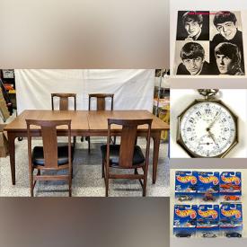 MaxSold Auction: This auction features Pocket Watches, Sterling Jewelry, Earrings, Pendants, Bracelets, NASA Patches, Collectible Pins, Matchbox Cards, Kellogs Cereal Toys, Weather Station, MCM Dining Set, Lamps, Rock Lps,    and much much more!