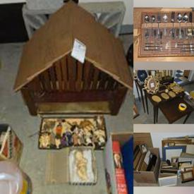 MaxSold Auction: This online auction features items such as a Singer sewing machine, books, Wedgwood china, Boontonware melamine dishes, prints, art supplies, Toshiba VHS/DVD player, antique print set, vintage vinyl, costume jewelry, slide projectors, HP printer, vintage clock, wall hangings, Carnival glass, gold & silver jewelry, Mikasa servingware, dining set, vintage Garrard stereo, and much, much, more!