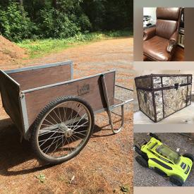 MaxSold Auction: This online auction features air compressor, garden cart & tools, lawn mower, storage totes, planters, patio furniture, power & hand tools, bird feeders, wood carvings, hardcover books, Monroe Saltworks, decorative plates, DVDs, snowshoes, boots, rolling toolbox, plastic shelving, men’s clothing, office supplies, and more!