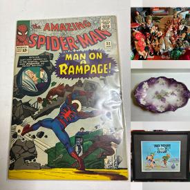 MaxSold Auction: This online auction features comics, Royal Doulton figurines, cookie jar,  children’s books, building set, coins, vinyl records, decanter set, vintage International dolls, vintage toys, banknotes, decorative plates, sports memorabilia, scuba gear, games, and more!