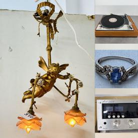 MaxSold Auction: This online auction features A. J. Casson prints, stereo components, antique phonograph, violin, guitar, teak furniture, antique light fixture, vintage stained glass light, chandelier, area rugs, antique glass lustres, art glass, vintage Moorcroft, snuff bottles, watches, silver & gold jewelry, coins, banknotes, standing ashtrays, antique Imari vases, teacup/saucer sets, perfume bottle, vintage Roseville pottery, Lladro figurines, Royal Doulton figurine, vintage Pyrex, antique inkwell, and much, much, more!!!