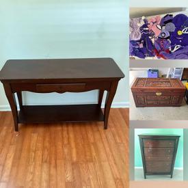 MaxSold Auction: This online auction features carved wooden trunk, art glass, Tibetan singing bowl, teaching materials, fitness gear, small kitchen appliances, area rug, infant tutu outfits, baby crocheted items, patio furniture, and more!