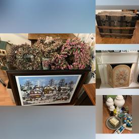 MaxSold Auction: This online auction features outdoor furniture, curio cabinet, Cat’s Meow wooden pieces, Deacon’s bench, vinyl records, TV, steamer trunk, and more!
