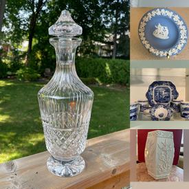 MaxSold Auction: This online auction features puzzles, women’s clothing & footwear, crystal decanter, teacup/saucer sets, decorative plates, Nao figurine, art glass, B&G plates, Jasperware, perfume bottles, blue & white collection, art pottery, poodle collection, vintage cameras & lenses, binoculars, sleeper sofa, decanter set, decorative cushions, area rugs, antique curio cabinet, patio furniture, garden art, storage totes, fitness gear, office supplies, TV, monitor, costume jewelry, small kitchen appliances, ladders, garden tools, and much, much, more!!!