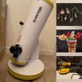 MaxSold Auction: This online auction features Longaberger basket & baker’s rack, Roseville pottery, Longaberger miniatures,  wall pockets, security cameras, reflecting telescope, power tools, chainsaw, air compressor, Longaberger collectors club, costume jewelry, and much more!