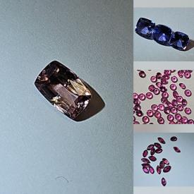 MaxSold Auction: This online auction features loose gemstones such as tanzanites, zircons, citrine, sapphires, tourmalines, emeralds, rubies, amethyst, moonstones, opals, spinel, garnets, topaz, garnets, peridots, and much, much, more!!!