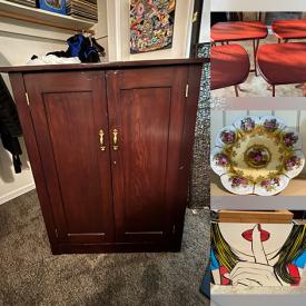 MaxSold Auction: This online auction features vintage tins, bar stools, office supplies, bookcases, DVDs, CDs, power & hand tools, pet products, planters, small kitchen appliances, canning jars, games, puzzles, Hummels, art supplies, costume jewelry, storage totes, fitness gear, TV, and more!