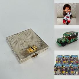 MaxSold Auction: This online auction features gold & silver jewelry, sports trading cards, watches, Star Trek collectibles, comics, Aladdin collectibles, toys, smart glasses, fashion jewelry, secretary desk, games, Monchhichi dolls, non-sports trading cards, and more!
