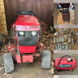MaxSold Auction: This online auction features riding lawn mower, toys, games, power tools, small kitchen appliances, fitness gear, pet products, kids clothes, cedar chests, TVs, printer, wine chiller, Victrola, garden tools, sports equipment, spring horse, antique steamer trunk, air compressor, camping gear, exercise equipment, shoes, action figures, pop culture collectibles, puzzles, office chairs, and more!