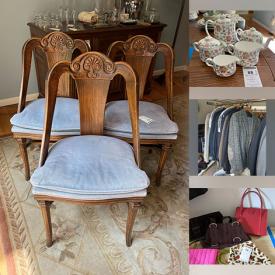 MaxSold Auction: This online auction features patio furniture, mantle clock, electric fireplaces, men’s & women’s clothing & shoes, stereo cabinet, costume jewelry, TVs, stereo components, DVDs, CD, tapestries, area rugs, decorative plates, bar cabinet, room divider, home health aids, office supplies, small kitchen appliances, toys, storage bins, vinyl records, stamps, metal shelving units, power & hand tools, pet products, planters, garden supplies, ladders, printers, day bed, and much, much, more!!!