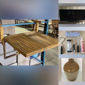 MaxSold Auction: This online auction features electric fireplace, ring lights, packaging boxes, vanity light, cabinet handles, vintage tools, barcode scanners, stoneware jug, antique Toby jugs, new kid\'s sunglasses, NIB balcony table, painting supplies, and more!