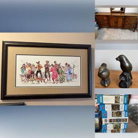 MaxSold Auction: This online auction features small kitchen appliances, sewing machine, puzzles, collector spoons, camping gear, art pottery, collector plates, children’s books, plant pots, clarinet, TV, toys, desk, children’s books, and more!