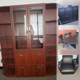 MaxSold Auction: This online auction features office furniture including desks, chairs, conference room table, hutch, credenzas and much more!