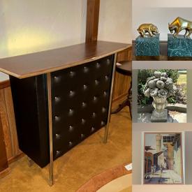 MaxSold Auction: This online auction features cedar chest, curio cabinet, cast iron planter, antique secretary desk, garden art, patio furniture, costume jewelry, area rugs, window AC unit, vintage dressers, wicker furniture, BBQ grill, antique vanity, wheelchairs, fitness gear, small kitchen appliances, TVs, perfume bottles, mini fridge, outerwear, teacup/saucer sets, Moorcroft, stained glass window, Evesham, designer women’s shoes, office supplies, Lladro figurine, and much, much, more!!!