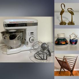 MaxSold Auction: This auction features Milk Glass, Toys, Lamps, Cleaning Tools, Baskets, Tarot Cards, Figurines, Corning Ware, Candleholders, Lululemon Clothing, Planters, Pottery, Printer, VHS, Books, Garden Decor, Storage Containers, Shelving, LPs, Cuisinart Mixer, Office Supplies,    and much much more!