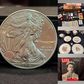 MaxSold Auction: This online auction features collector plate, vintage books & magazines, vintage maps, vintage postcards, antique bottle, vintage Belleek, Bunnykins, stoneware crock, vintage lighters, vintage tools, cranberry glass, art glass, coins, banknotes, costume jewelry, Pokemon cards, sports trading cards, comics, stamps, and more!