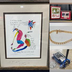 MaxSold Auction: This online auction features items such as an Emerson stereophonic, iHome autovac, vintage cameras, IBM electric typewriter, Shark steam mop, vintage Christmas ornaments, jewelry, books, HP monitor, signed artwork, Sony speakers, microscopes, crystal, sports memorabilia, Bissell pet stain eraser, toys, vintage baseball cards, Epsom printer, servingware, clothing, Ryobi sander, and much, much, more!