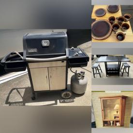 MaxSold Auction: This online auction features pub table & stools, NIB garden trellis kit, BBQ grill, snorkeling gear, vintage buckets, vintage jewelry train case, games, costume jewelry, video games, craft supplies, small kitchen appliances, stereo system, NIB electric bidet, lawnmower, and more!