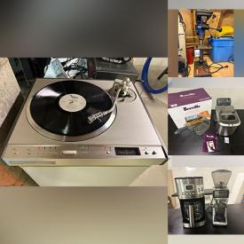 MaxSold Auction: This online auction features stereo components, hydroponic garden, patio table, small kitchen appliances, plant pots, video discs & players, power tools, air compressor, games, and more!