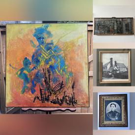 MaxSold Auction: This online auction features Howard P Doner abstract painting, Paul Caron art, 19th-century art, letterpress printing plates, original charcoal sketches, Robert Bateman art, photography art, Trisha Romance art, Mads Stage artwork, brass rubbings, and more!