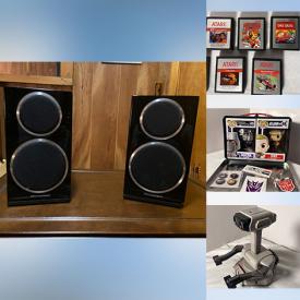 MaxSold Auction: This online auction features stereo components, vintage cameras, vinyl records, CDs, DVDs, speakers, electric piano, vintage video games, Lego sets, Star Wars collectibles, die-cast vehicles, cookie jar, and more!