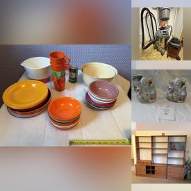 MaxSold Auction: This auction features Husqvarna Sewing Machine, Books, Framed Art, Lamps, Turntable, MCM Cabinet, Vintage Sofa,  Quilting Books,  Bowls, Skiis, Microwave, Barware, Seating, Dinnerware, Rosti Bowls, Bike, Hotplate, Tent, Cutting Table, Freezer, Christmas Decor, Garden Tools, Bow, Hand Tools and much much more!