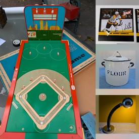 MaxSold Auction: This online auction features vinyl records, guitar amp, stamps, Bunnykins, art book, sports trading cards, sports collectibles, Carnival glass, Star Wars collectibles, movie posters, comics, vintage maps, antique wood boxes, antique crook, hand tools, vintage Pyrex, vintage die-cast vehicles, leather chairs, and more!