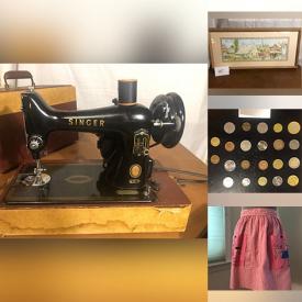 MaxSold Auction: This online auction features vintage toys, small kitchen appliances, golf clubs, Nancy Luce prints, Barbie collectibles, area rugs & runner, guitar, vintage glass bottles, costume jewelry, coins, First Day stamps, bikes, vintage oak boards, jersey, wood carvings, vintage tins, banknotes, steamer trunk, and more!!