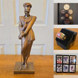 MaxSold Auction: This online auction features wood carvings, Austin Productions sculpture, ceramic dog collection, Toby mugs, toys, teacup/saucer sets, tap handles, sports collectibles, vinyl records, children’s books, games, sports equipment, brass hanging plates, coins, sports trading cards, and more!