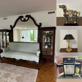 MaxSold Auction: This online auction features Chinese cloisonne, electric fireplace, trinket box, Lladro figurines, antique Chippendale chair, art glass, antique curio cabinets, live plant, Swarovski figurines, BBQ grill, area rugs, Royal Doulton figurine, antique settee, small kitchen appliances, and more!