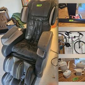 MaxSold Auction: This online auction features folding barr platform, workout DVDs, small kitchen appliances, stained glass lamp, tabletop fountains, planters, air purifiers, power & hand tools, massage chair, office supplies, bike, printer,  and more!