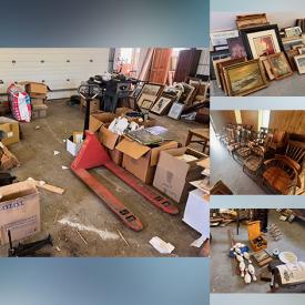 MaxSold Auction: This online auction features a warehouse full of antiques, collectibles, art, vintage tools, mirrors, pallet jack, and much, much, more!!!