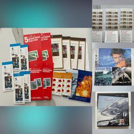 MaxSold Auction: This online auction features Canadian stamps, souvenir stamp collections, and more!