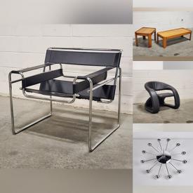 MaxSold Auction: This online auction features Anne Nilsson table lamp, halogen desk lamps, Karlsson wall clock, vinyl records, vintage jelly lamps, S&P shakers, Elisa lamp, vintage Jaymar chair, stained glass lamp, vintage Oppala chairs, vintage Wassily chair, pop art, counter chairs, and more!