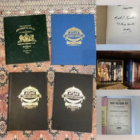 MaxSold Auction: This online auction features a wide range of antique/vintage books, including biographical histories, history, encyclopedias, speeches, translated books, business directories, bureau of archives, historical atlases, and more!