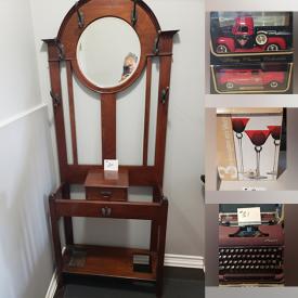 MaxSold Auction: This online auction features art glass, NIB die-cast collectibles, vintage typewriters, ginger jars, antique hall stand, collector plates, barware, serveware, and more!