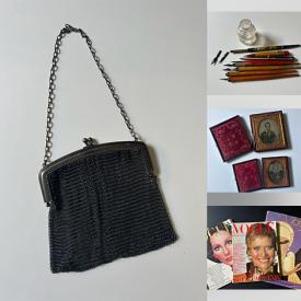 MaxSold Auction: This online auction features jewelry & candle making supplies, model soldiers, antique fountain pens, art supplies, power & hand tools, Willow Tree, office supplies, antique mantel clock, vintage magazines, craft supplies, toys, oil lamp, Elvis collectibles, NIB 3D printer, comics, video game consoles, fabric, and more!