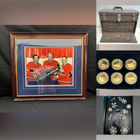 MaxSold Auction: This online auction features items such as Murano glass, commemorative coins, costume jewellery, Rival food warmer, Swarovski crystal, books, glassware, Royal Doulton, sports memorabilia, signed art, comics, tools, Dyson vacuum, and much, much, more!!!!!