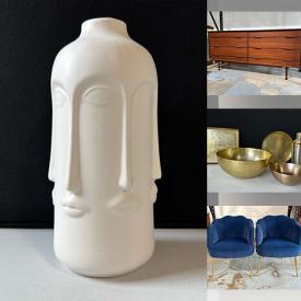 MaxSold Auction: This online auction features decanters, area rugs, milk glass, ghost chairs, vintage room dividers, women’s shoes, barrel accent chair, vintage leather chairs, teak furniture, patio furniture, saddle seat stools, planter pots, metal wall lights, wicker furniture, MCM Eames style chair, Fenton glass, art pottery, antique vanity table, ceiling fan, vintage pedestal sink, chrome ceiling lamps, vinyl records, and much, much, more!!!