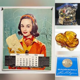 MaxSold Auction: This online auction features art glass, planters, Poole pottery, coins, cranberry glass, collector plate, toys, sports trading cards, dollhouse furniture, costume jewelry parts, amethyst crystal art, steins, and more!