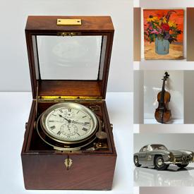 MaxSold Auction: This auction features Antique Books and Magazines, Musical Instruments, Barometers  , Coins , Clocks, Crucifixes, Fireplace Tools, Patio Furniture Cherubs, Dressers, Artwork, Planters, Tea Cups, Baskets, Lamps, Chess Sets, Model Ships, Mirrors, Candle Sticks, Pottery, Antique Hats, Pottery, Dinnerware,  and much much more!