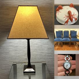 MaxSold Auction: This online auction features vintage rattan chairs, art pottery, Waterford crystal, glass top table, coins, banknotes, vintage Henriot Quimper, watches, garden tools, Staffordshire dogs, TV, bar cabinet, vintage sewing machine, dehumidifier, ginger jars, patio furniture, decorative plates, teak furniture, vintage cloisonne vases, vintage fishing gear, art supplies, desk, antique lobster plates, teacup/saucer sets, sports trading cards, games, children’s books, and more!