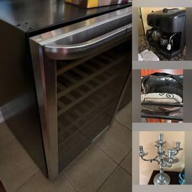 MaxSold Auction: This online auction features collector plate, artificial bonsai tree, wine cooler, bar stool, small kitchen appliances, art glass, baby monitor, teacup/saucer sets, pewter candelabra, and more!