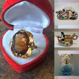 MaxSold Auction: This online auction features silver, gold & costume jewelry, Indigenous artwork, art glass, Hoselton sculpture, children’s books, puzzles, craft kits, jade figurines, carded Hot Wheels, games, Pokemon cards, insulator, children’s footwear, coins, cookie jar, children’s books, Blue Mountain pottery, perfume bottle, teacup/saucer sets, carnival glass, and more!