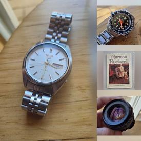 MaxSold Auction: This online auction features watches, art books, sports books, guide books, calligraphy books, cookbooks, biographies, children’s books, vintage books, and more!