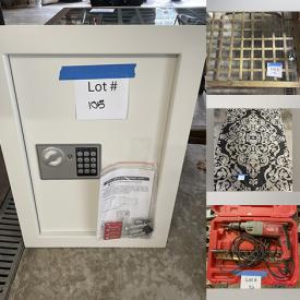 MaxSold Auction: This online auction features area rugs, hand tools, electrical supplies, hardware, garden tools, power tools with cases, ladders, lumber, stacking rack, chainsaws, chest freezer, stained glass light fixture, small kitchen appliances, CDs, planters, metal/glass table, electronic safe, air compressor, drywall & painting supplies, scaffolding, and more!