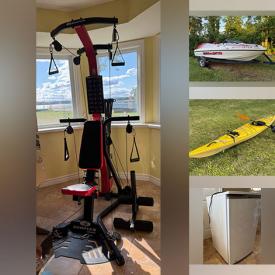 MaxSold Auction: This online auction features Seadoo jetboat & trailer, kayak, exercise equipment, bar stools, mini fridge, decorative plates, small kitchen appliances, metal sculpture, and more!
