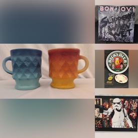 MaxSold Auction: This online auction features commemorative coins, stoneware jugs, comics, music memorabilia, wooden train, die-cast models, power tools, inflatable float,  office supplies, beauty appliance, sports memorabilia, Wade tea figurines, costume jewelry, sports trading cards, Legos, antique bottles, Star Wars collectibles, perfume bottle, fitness gear, Coca-Cola collectibles, vinyl records, and more!!